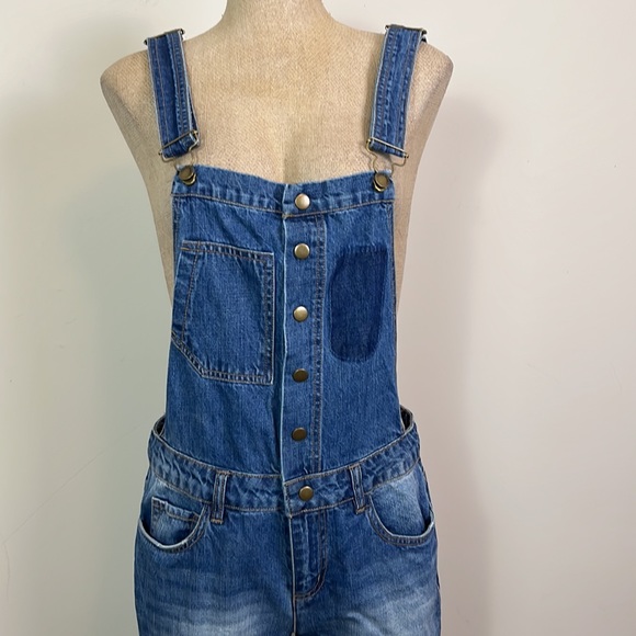 Life in Progress Jumper Overall Women Sz Small 100% Cotton Adjustable Straps - Picture 2 of 11